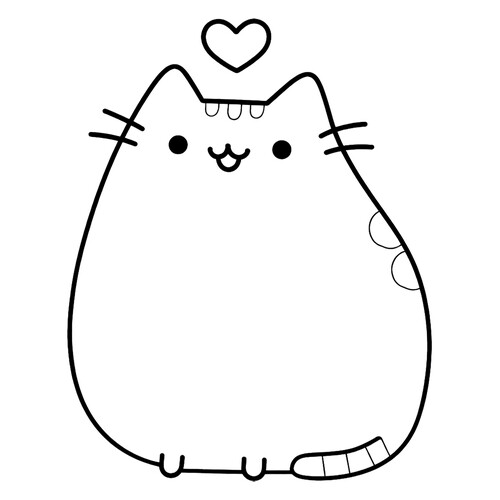 Раскраска Пушин и сердечко