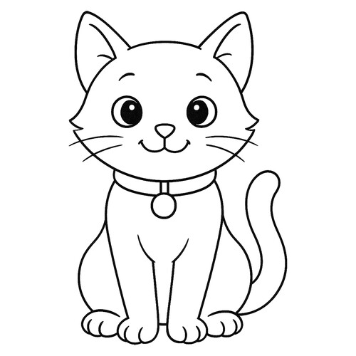 Раскраска Добрая кошка