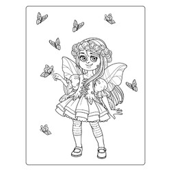 Девочка и бабочки