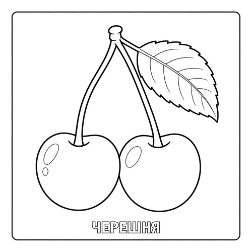 Раскраска Ягода черешня
