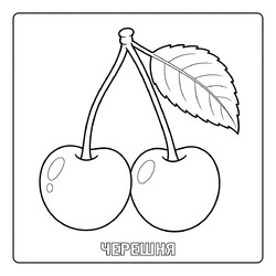 Раскраска Ягода черешня