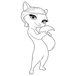 Раскраска Алёнка в форме песца