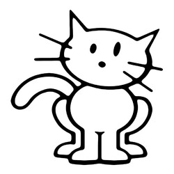 Раскраска Схематический кот