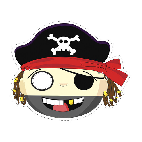 Маска Пират с красной повязкой