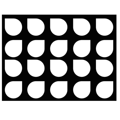 Контрастная карточка Белые капли на чёрном фоне