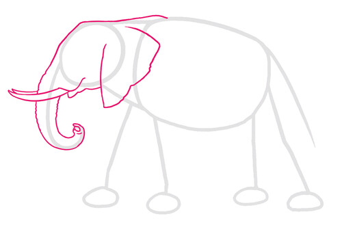 Поэтапная инструкция рисования слона и слоненка карандашами