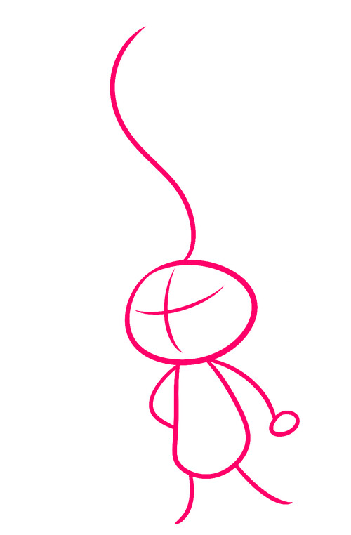 Как нарисовать Розочку из мультфильма «Тролли» карандашом? 1