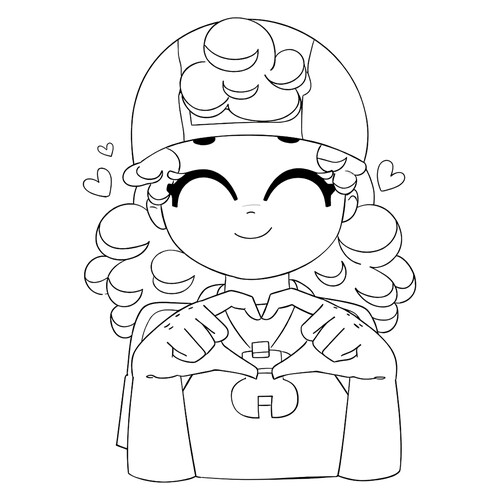 Раскраска Милая Мэг из Браво Старс