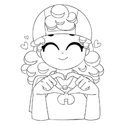 Раскраска Милая Мэг из Браво Старс