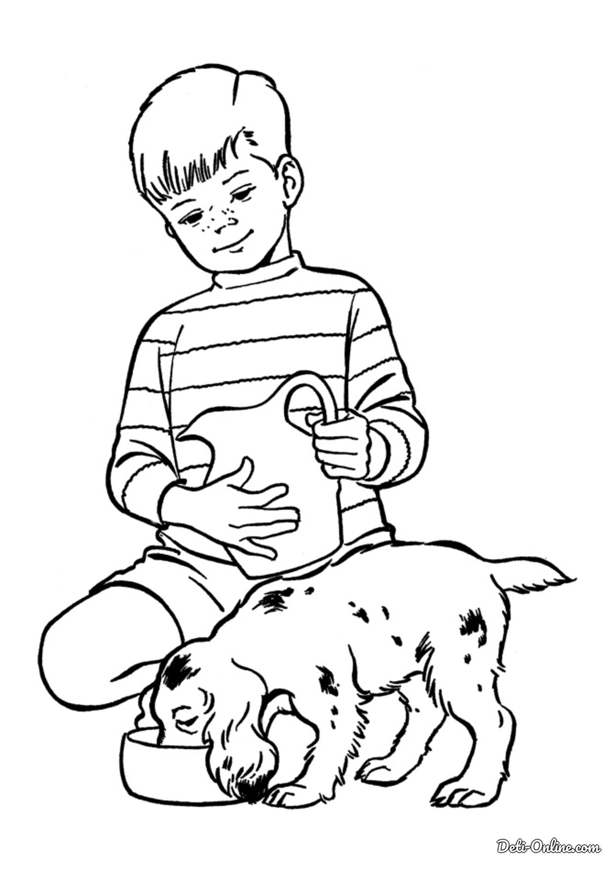 Рисунок мальчика раскраска для детей