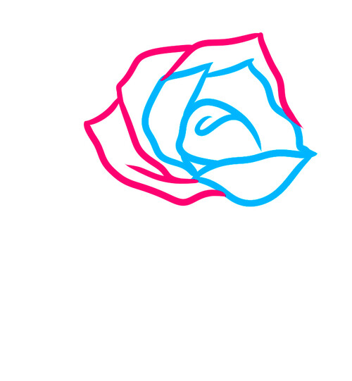 Как нарисовать бутон розы 3