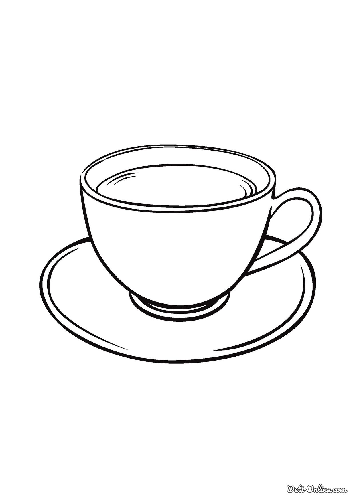 Играть в раскраску Эстетический рисунок чашки кофе онлайн