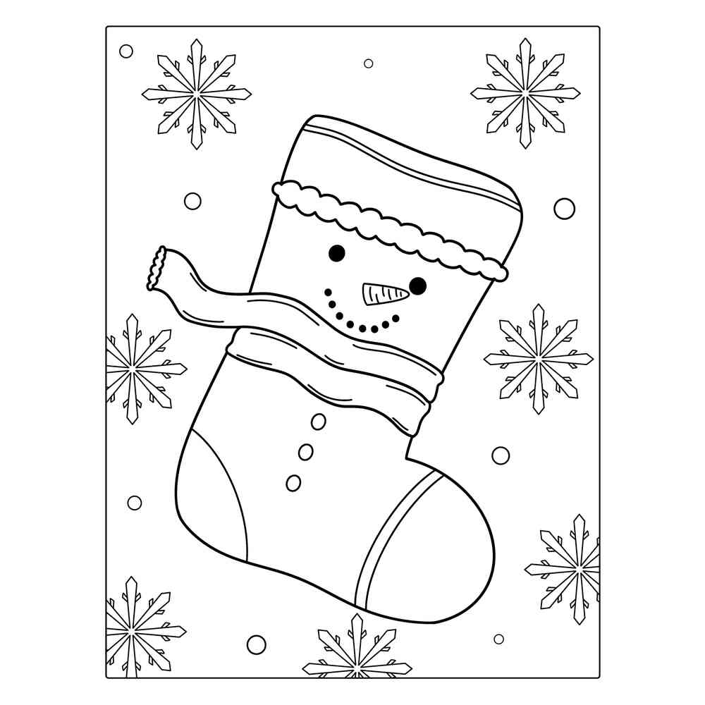 Раскраски - Рождественские носки