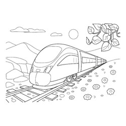 Раскраска Высокоскоростной поезд