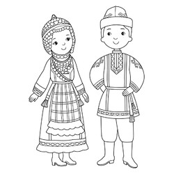 Чуваши в национальной одежде