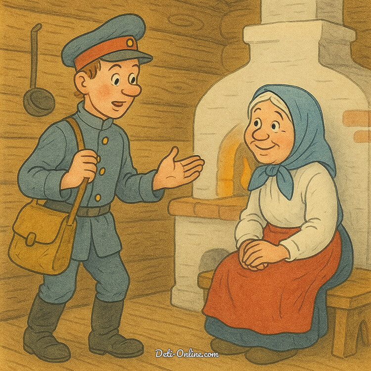 Солдат и старушка