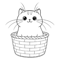 Кошка в корзинке