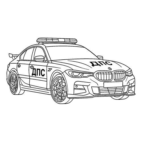 Раскраска Машина ДПС БМВ