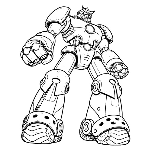 Раскраска Огромный робот