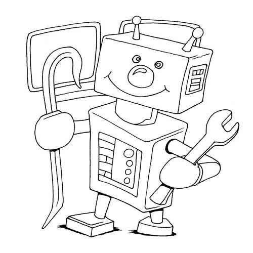 Раскраски Роботы