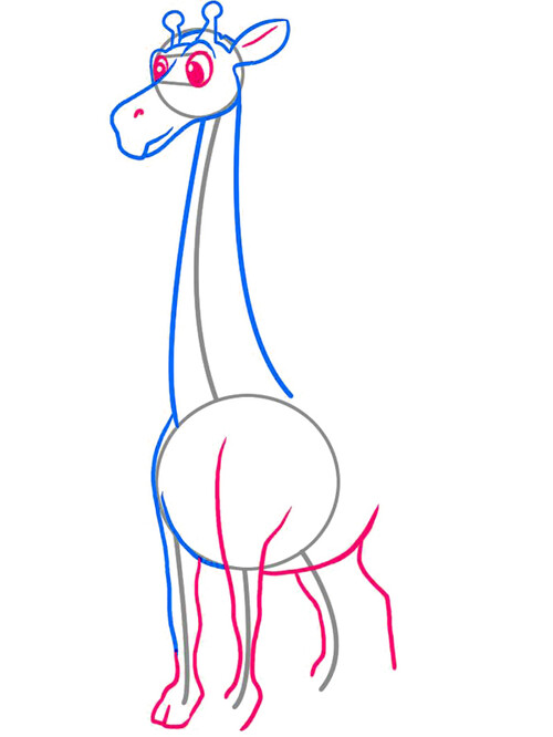 Как нарисовать жирафа 4