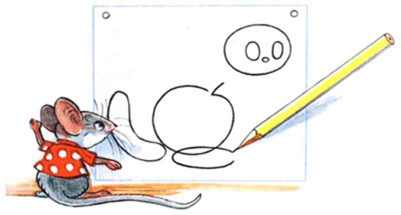 Жили были карандаши читать. Сутеев мышка и карандаш. Сутеев сказки мышонок и карандаш. Сказка Сутеева карандаш и мышка.