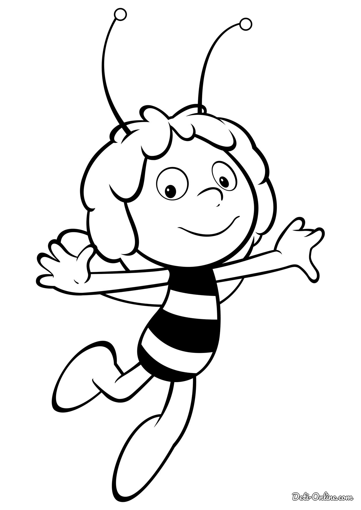 Раскраска пчелка для детей