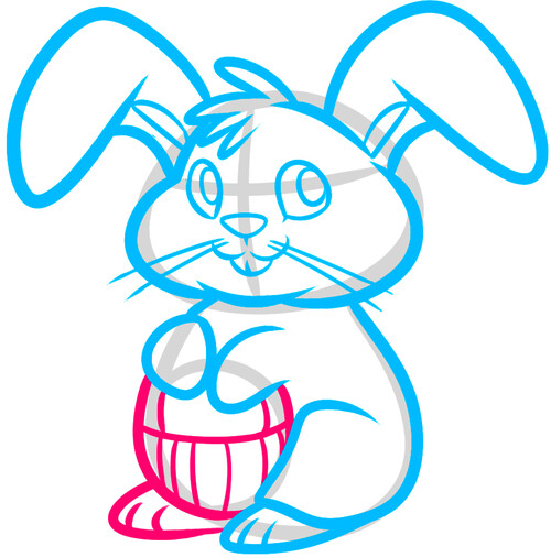 Как нарисовать пасхального кролика 6