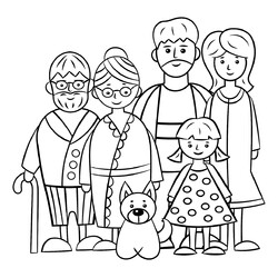 Бабушка, дедушка, мама, папа и их дочь
