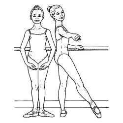 Раскраска Осанка и позиция балерины