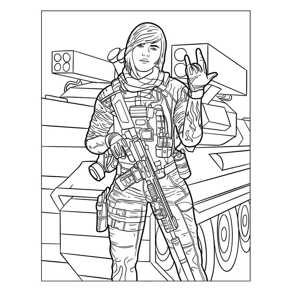 Раскраска Оператор боевой связи Мара | распечатать раскраски для детей