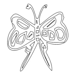 Раскраска Бабочка с длинными крыльями