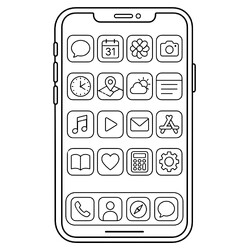 Смартфон с приложениями