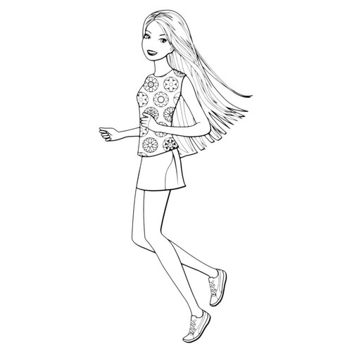 Раскраска Летняя прогулка Barbie