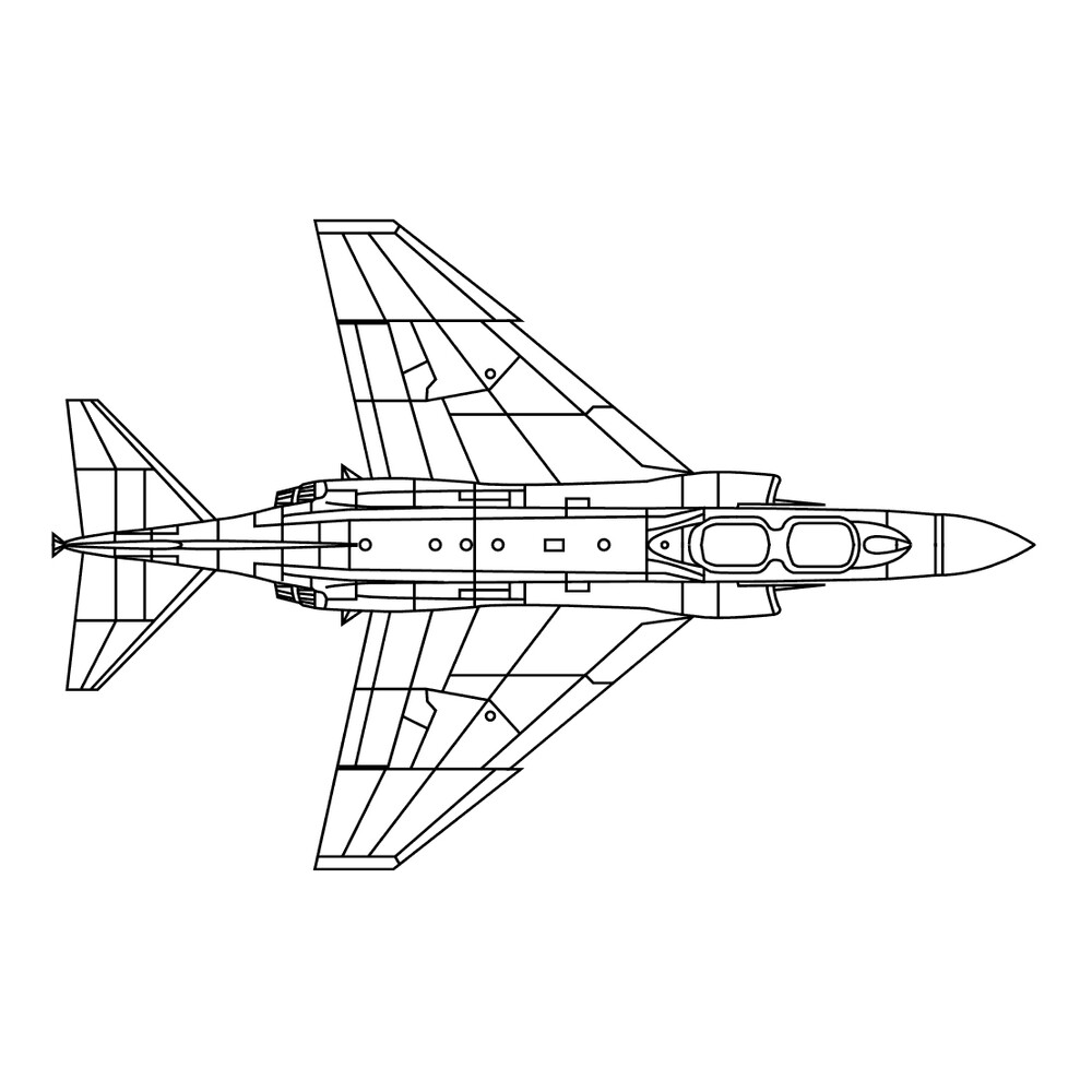 Раскраска военный самолет