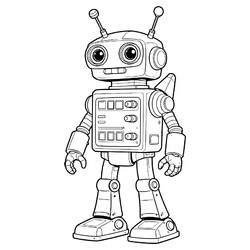 Раскраска Классический робот