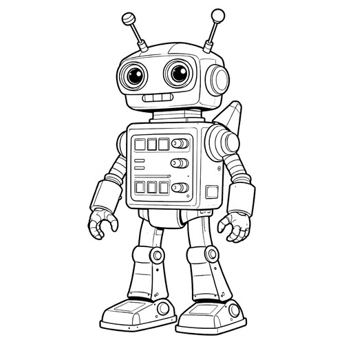 Раскраска Классический робот