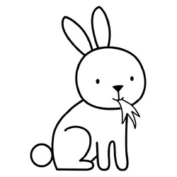 Кролик кушает травку