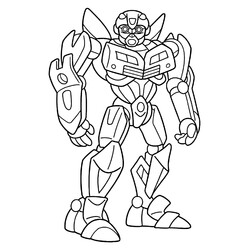 Раскраска Простой Бамблби