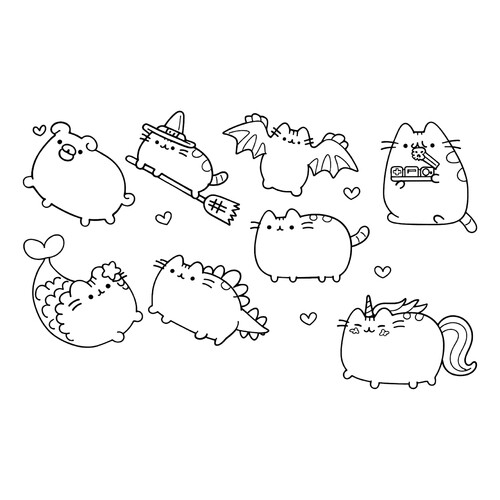 Раскраска Набор Пушинов