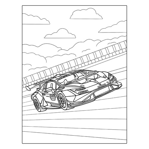 Раскраска Спортивная машина Lamborghini