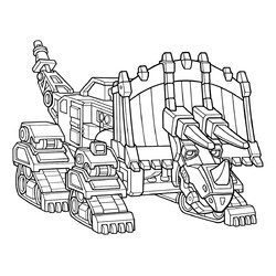 Раскраска Робот динозавр Дозер