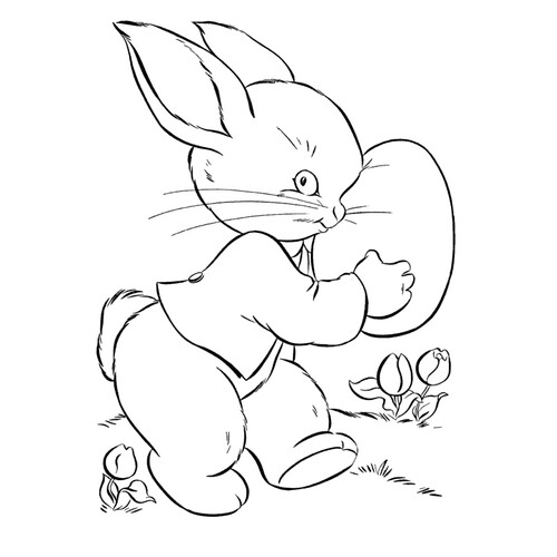 Кролик нашёл пасхальное яйцо