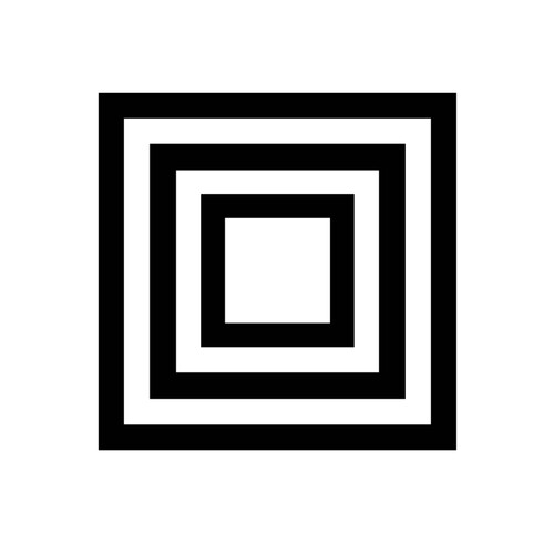 Контрастная карточка Чёрные квадраты