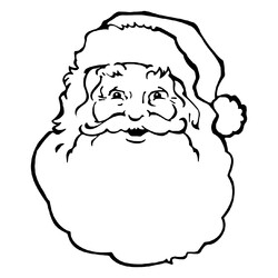 Раскраска Портрет Санта-Клауса