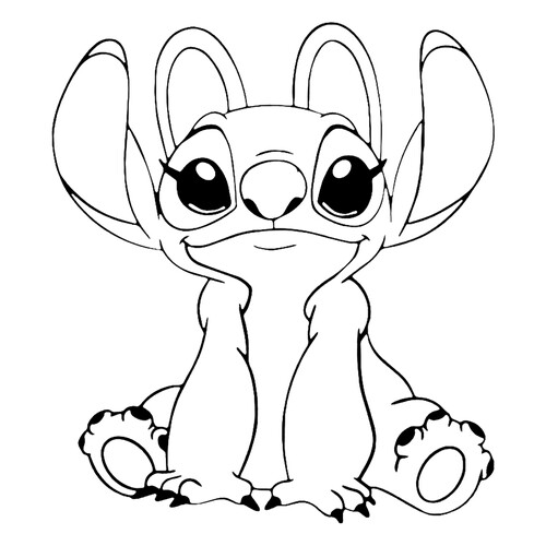 Раскраска Ангел 624 (розовый эксперимент из Стича)