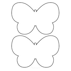 Раскраска Шаблон бабочек