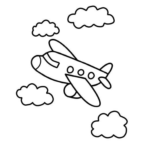 Самолёт летит в облаках