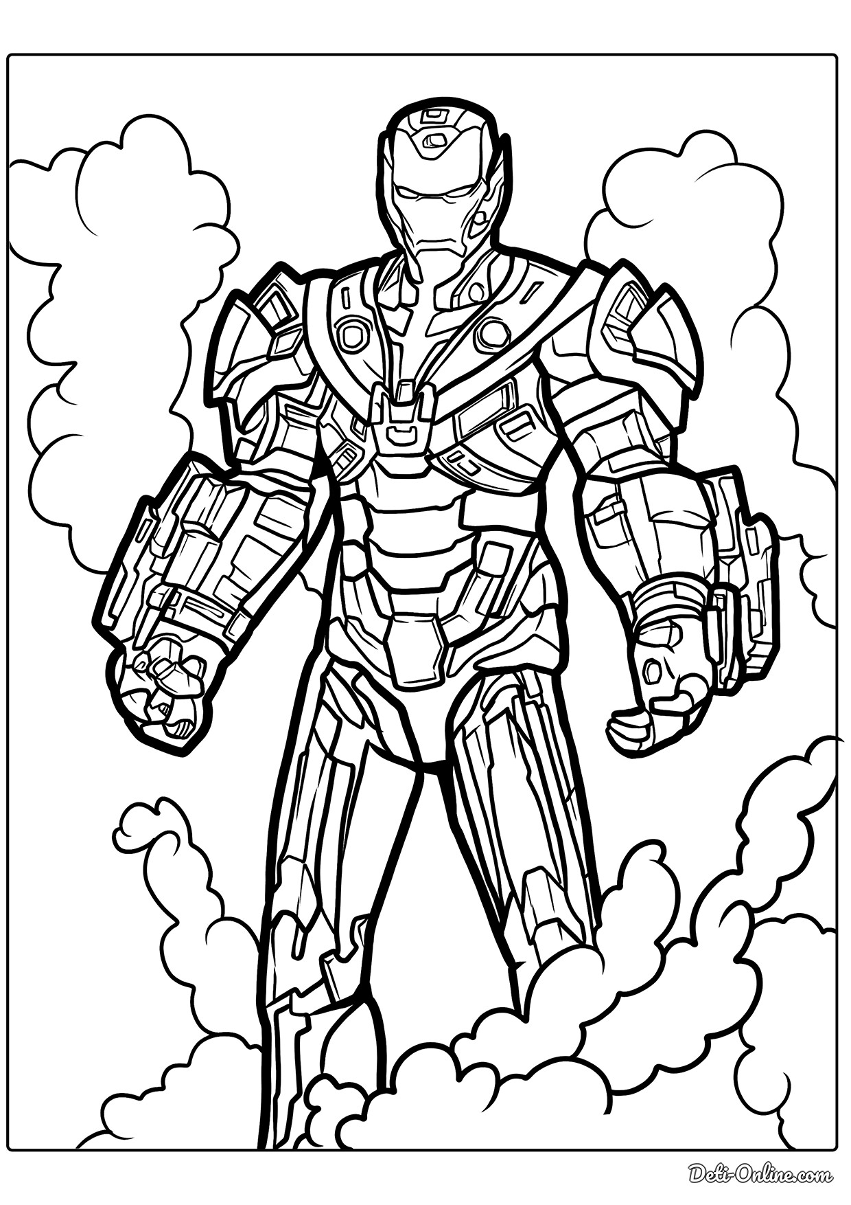 Раскраски Железный Человек (Супер герой) – Бесплатные раскраски для печати