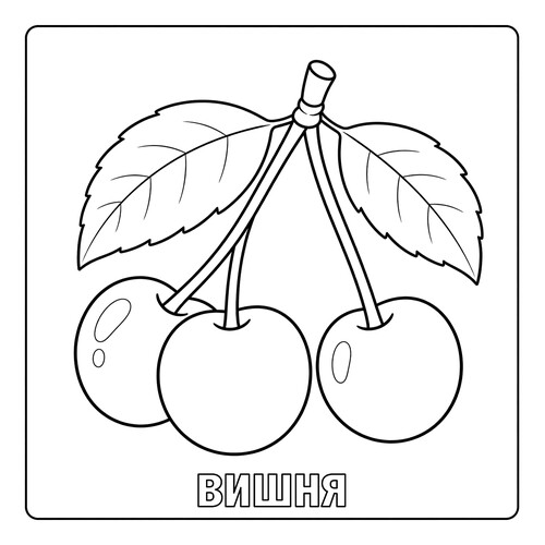Раскраска Ягода вишня